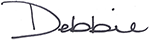 Debbie's signature